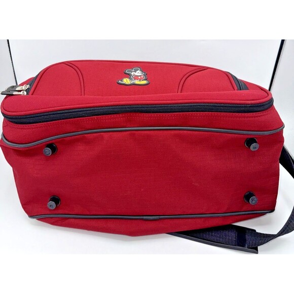 Disney Mickey Mouse Red Crossbody Messenger Weekender Laptop Bag 15”x9.5” - Picture 10 of 14